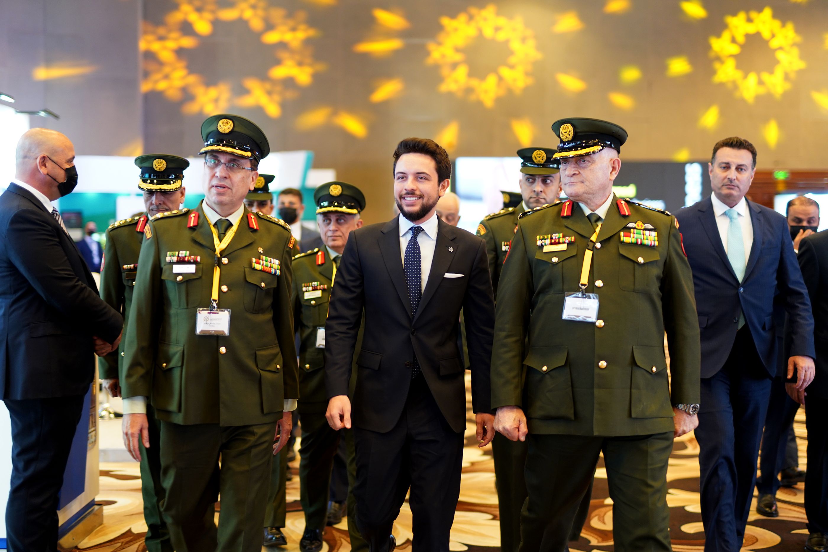 Deputising for His Majesty King Abdullah, the Supreme Commander of the Jordan Armed Forces-Arab Army, HRH Crown Prince Hussein attends the opening of the 10th International Conference of the Royal Medical Services at the King Hussein bin Talal Convention Centre at the Dead Sea on Tuesday (Photo courtesy of Royal Court)
